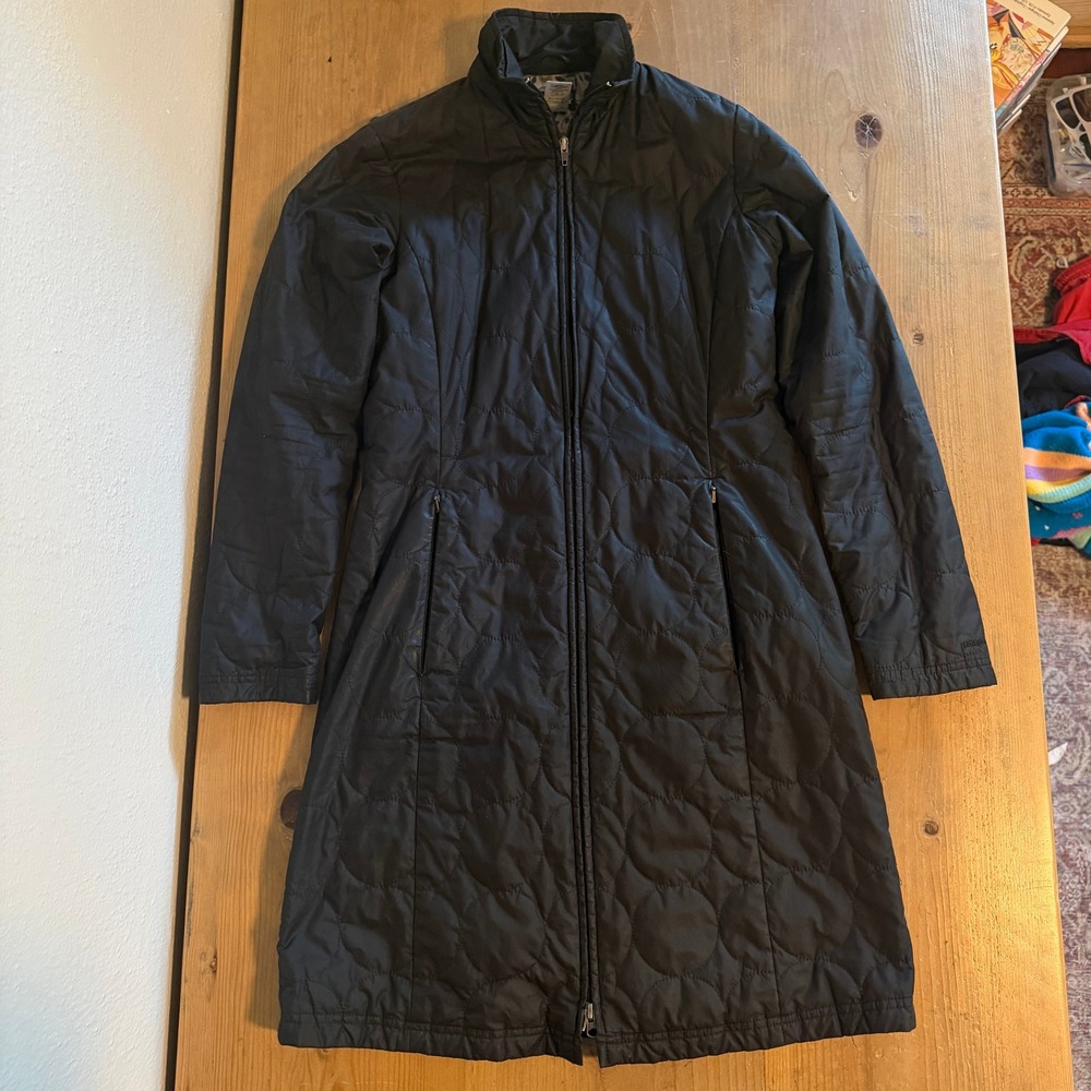 Patagonia Mor Coat Quilted Insulated Full Length Jacket‎ Black Lining XS 28496